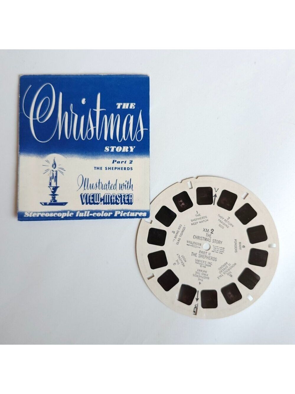 VINTAGE The Christmas Story Part 2 View Master Reel The Shepherds Illustrated